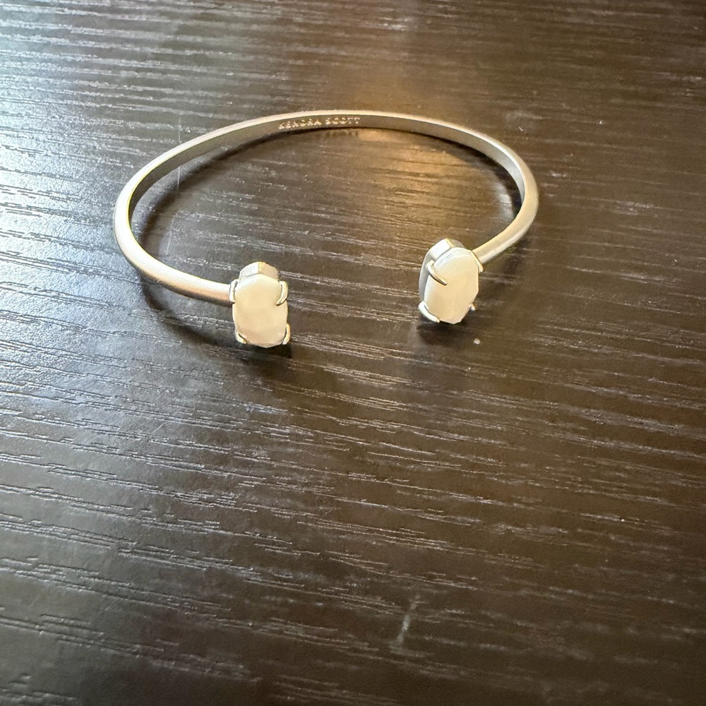 Kendra Scott Silver Bracelet with White Accents